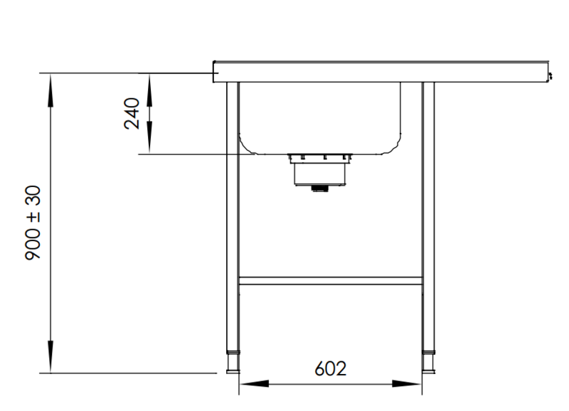 Molins Inmatningsbänk med DE-52 600mm djup - 3