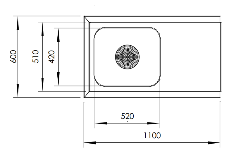 Molins Inmatningsbänk med DE-52 600mm djup - 2