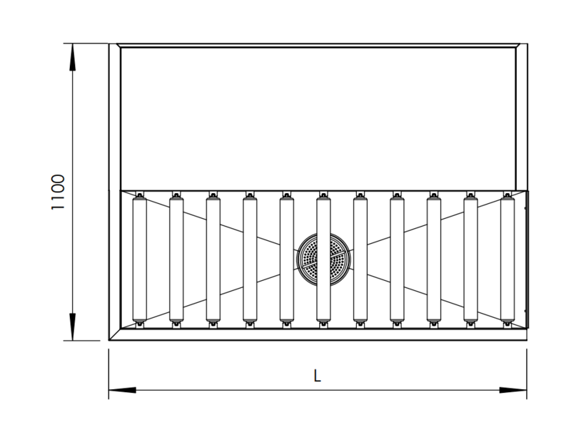Molins Disksorteringsbänk med rullbana 1100mm djup - 2