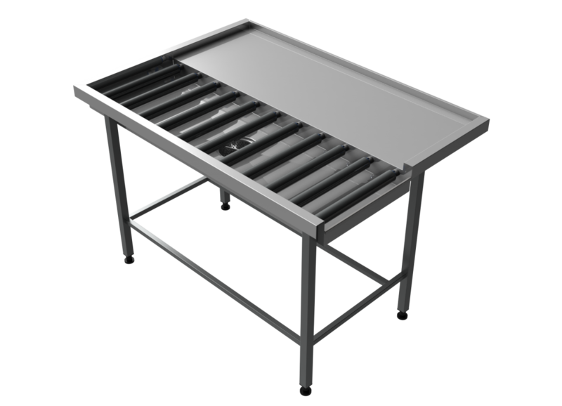 Molins Disksorteringsbänk med rullbana 1100mm djup