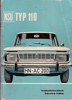 1965-1967 NSU Typ 110 Instruktionsbok svensk
