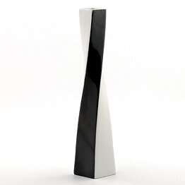 アーサー・パーシー スタイリッシュな黒と白の花瓶  Vase  (21cm)  1954年