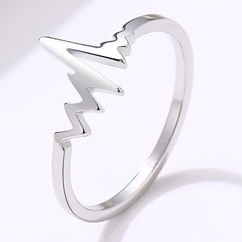 Ring  "Hjärtslag" i 925 Sterling Silverplätering