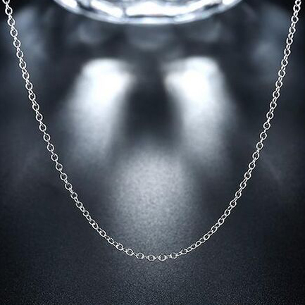 Halskedja "Rolo" i 925 Sterling Silverplätering 1mm -flera längder