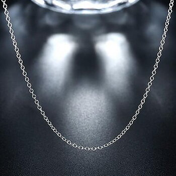 Halskedja "Rolo" i 925 Sterling Silverplätering 1mm -flera längder