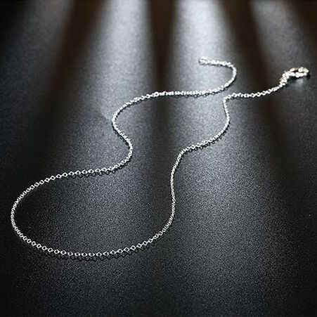 Halskedja "Rolo" i 925 Sterling Silverplätering 1mm -flera längder - 2