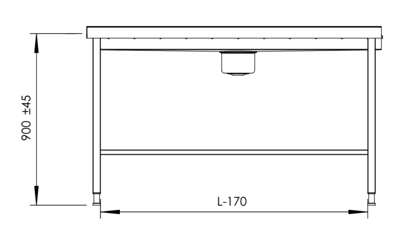 Molins Diskinlämningsbänk med rullbana 900mm djup - 3