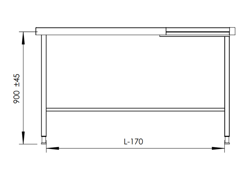 Molins Slät disksorteringsbänk 600mm djup - 3
