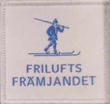Vävt tygmärke Friluftsfrämjandet vit