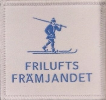 Vävt tygmärke Friluftsfrämjandet vit