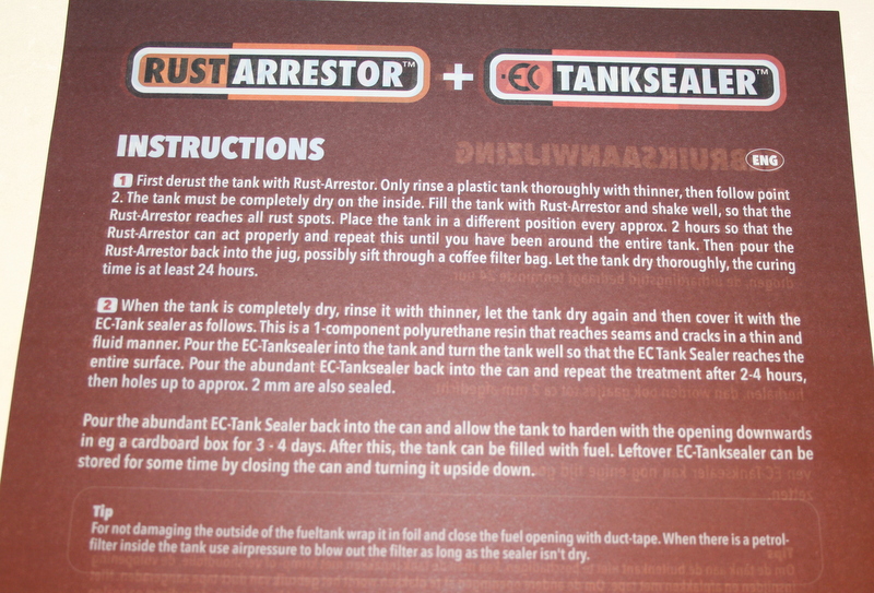 Rust Arrestor Tank Sealer / Coating Set - Caferacerwebshop