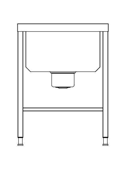 Molins Skrädbänk med hel bassäng 1000x700x900mm - 4