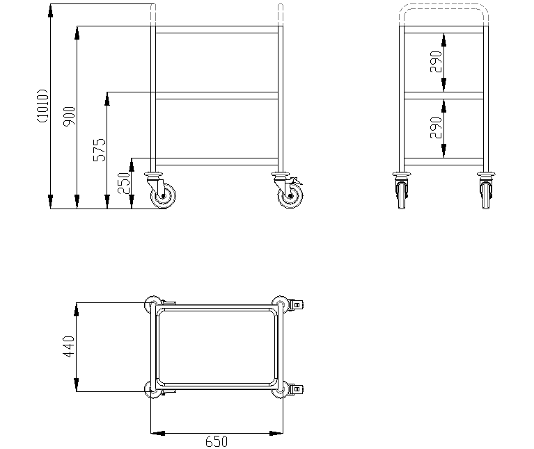 Minibordsvagn 3 plan - 4