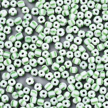 Seedbeads 8/0 randig grön