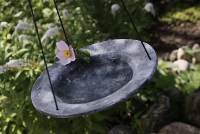 Fågelbad - Ampel - Fågelmatare - Gråsparv - 22 cm - 4