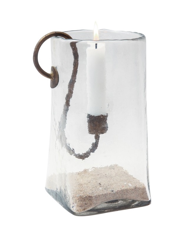 Lykta - Ljuslykta - Glasvas med ljushållare - Munblåst - 3