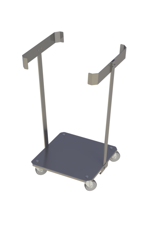 Sopsäcksvagn 125 l. dim 425x425/(508)x825 mm.