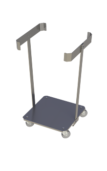Sopsäcksvagn 125 l. dim 425x425/(508)x825 mm.