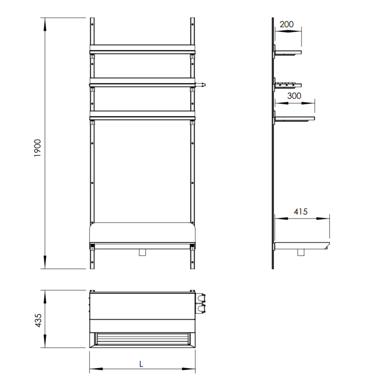 Städställ med aluminiumupphängning - 2