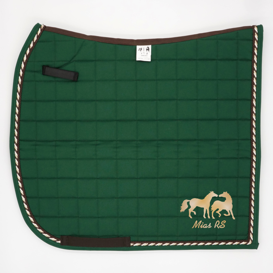 Dressyrschabrak  Grön D5, brun/3brunguld