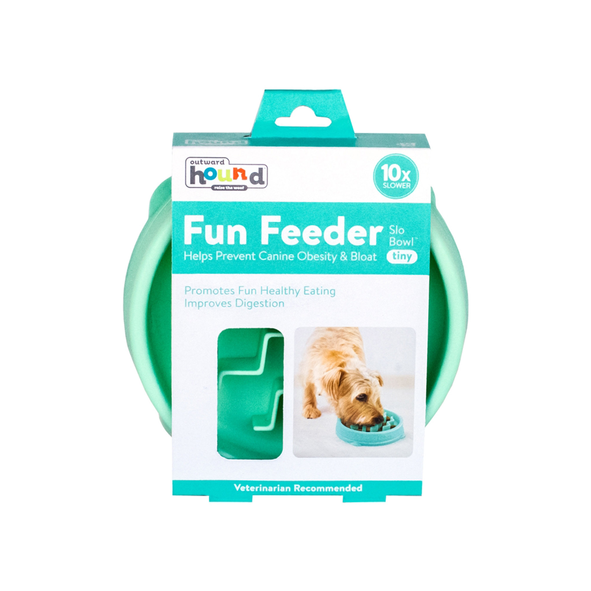Outward Hound Fun Feeder Mintgrön, Tiny