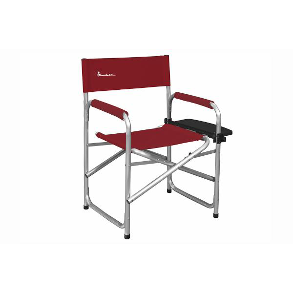 Regissörstol med sidobord, Isabella, röd