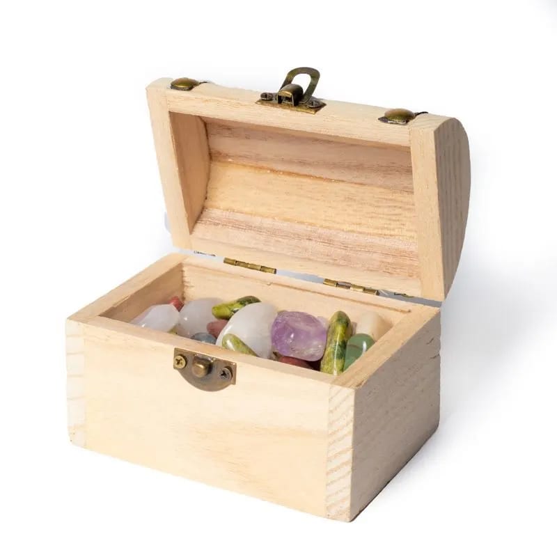 Skattkista med   ±200 Gram tumlade stenar