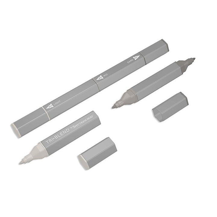 Spectrum Noir Triblend Alcohol Brush Marker - Brown Grey Blend