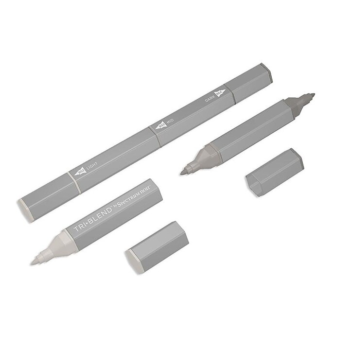 Spectrum Noir Triblend Alcohol Brush Marker - Brown Grey Blend