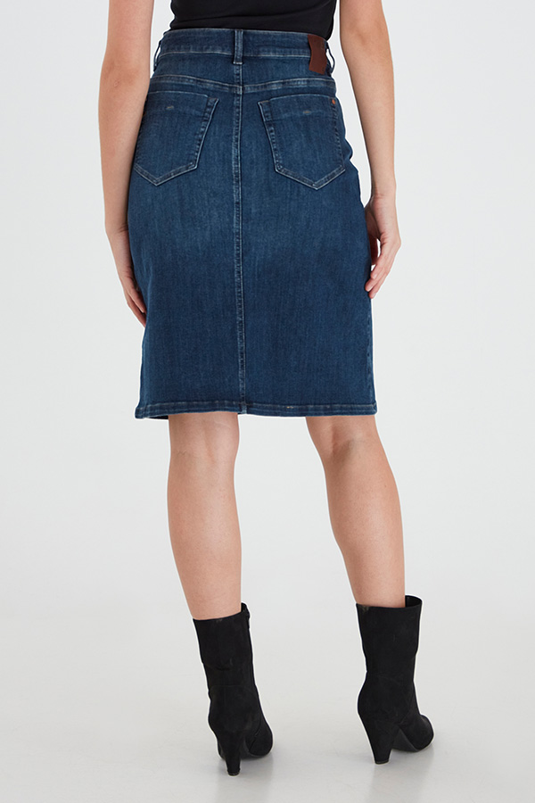Pulz - Danni Skirt Dark Blue Denim - 2