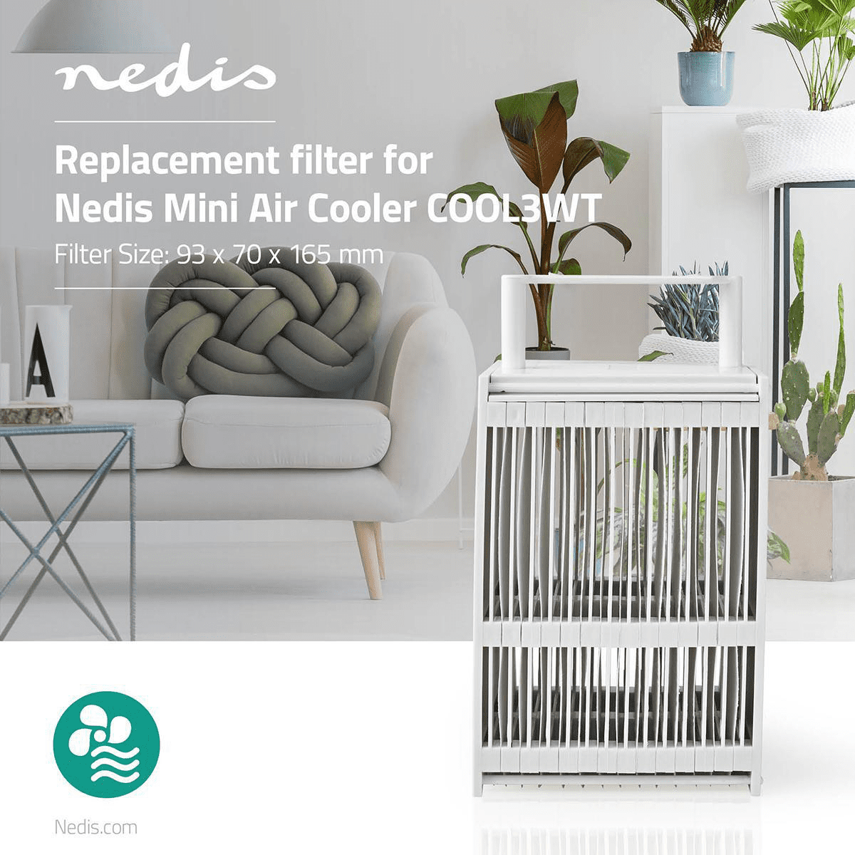 Luftfilter till Nedis Miniluftkylare COOL3WT - 2