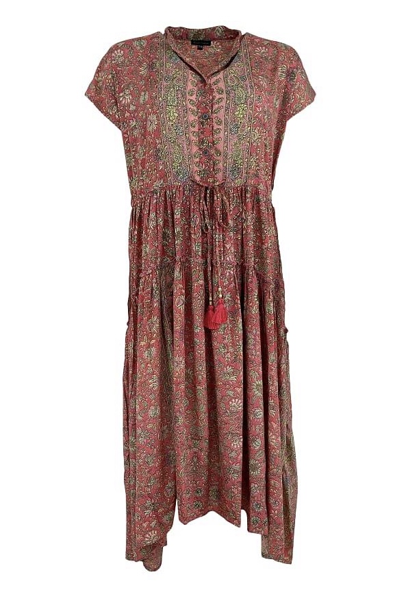 Black Colour- Luna Mae ss Dress Pink Breeze - 2