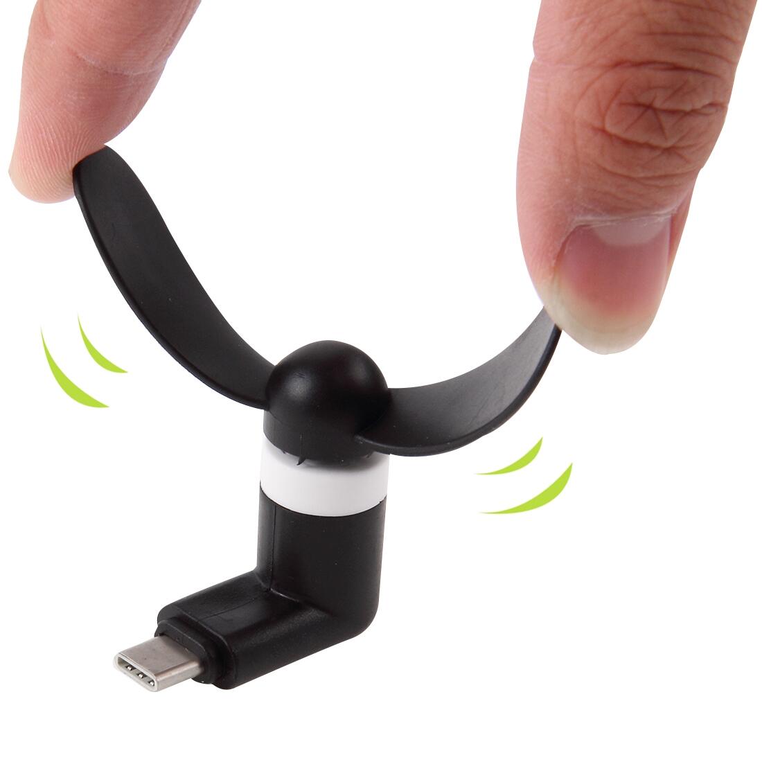 Mobilfläkt med Micro-USB - Svart - 4