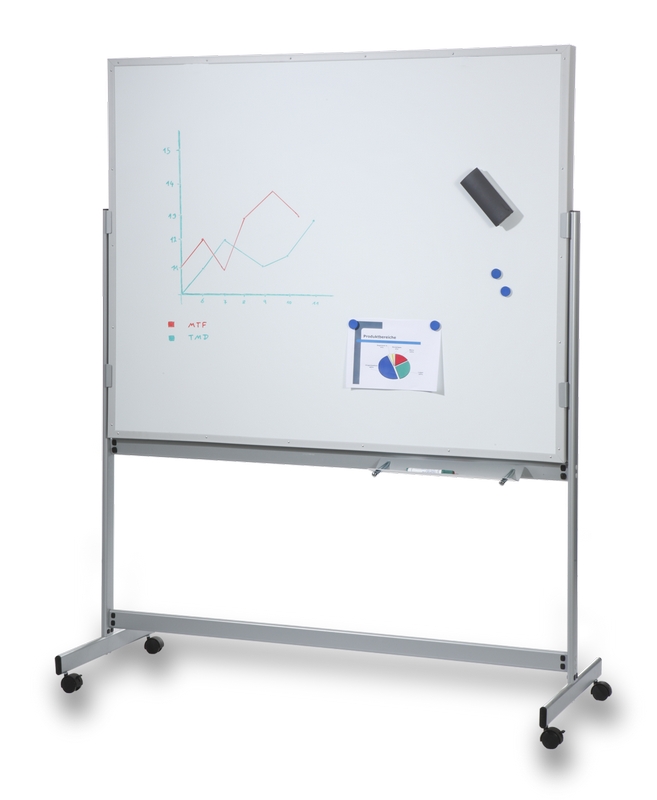 Kombitavla för A4 Servicemappar / Whiteboard på rullstativ - 2