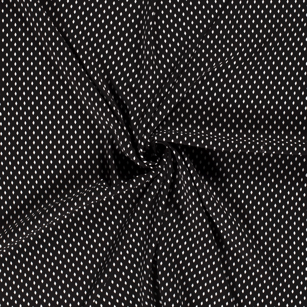 CREPE VISCOSE -  STROKE BLACK