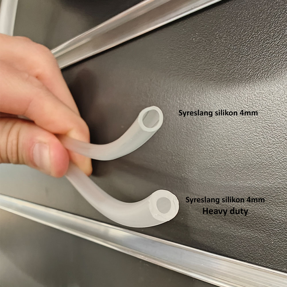Syreslang silikon 4mm Heavy duty, metervara - 2