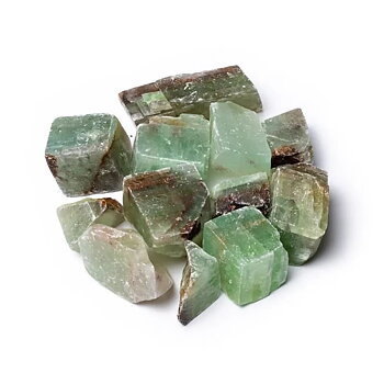 Rough Green  Calcite  ±500 Gr ±4-6 Cm