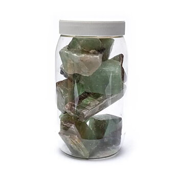 Rough Green  Calcite  ±500 Gr ±4-6 Cm