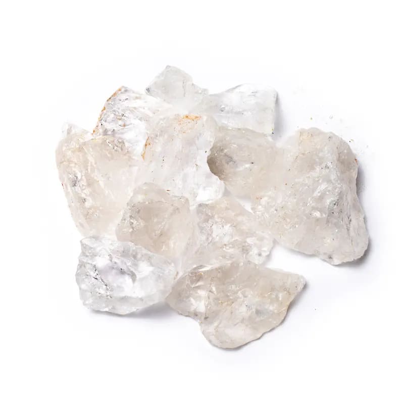 Rock Crystal Chips  ±1000 Gr ±3-5 Cm