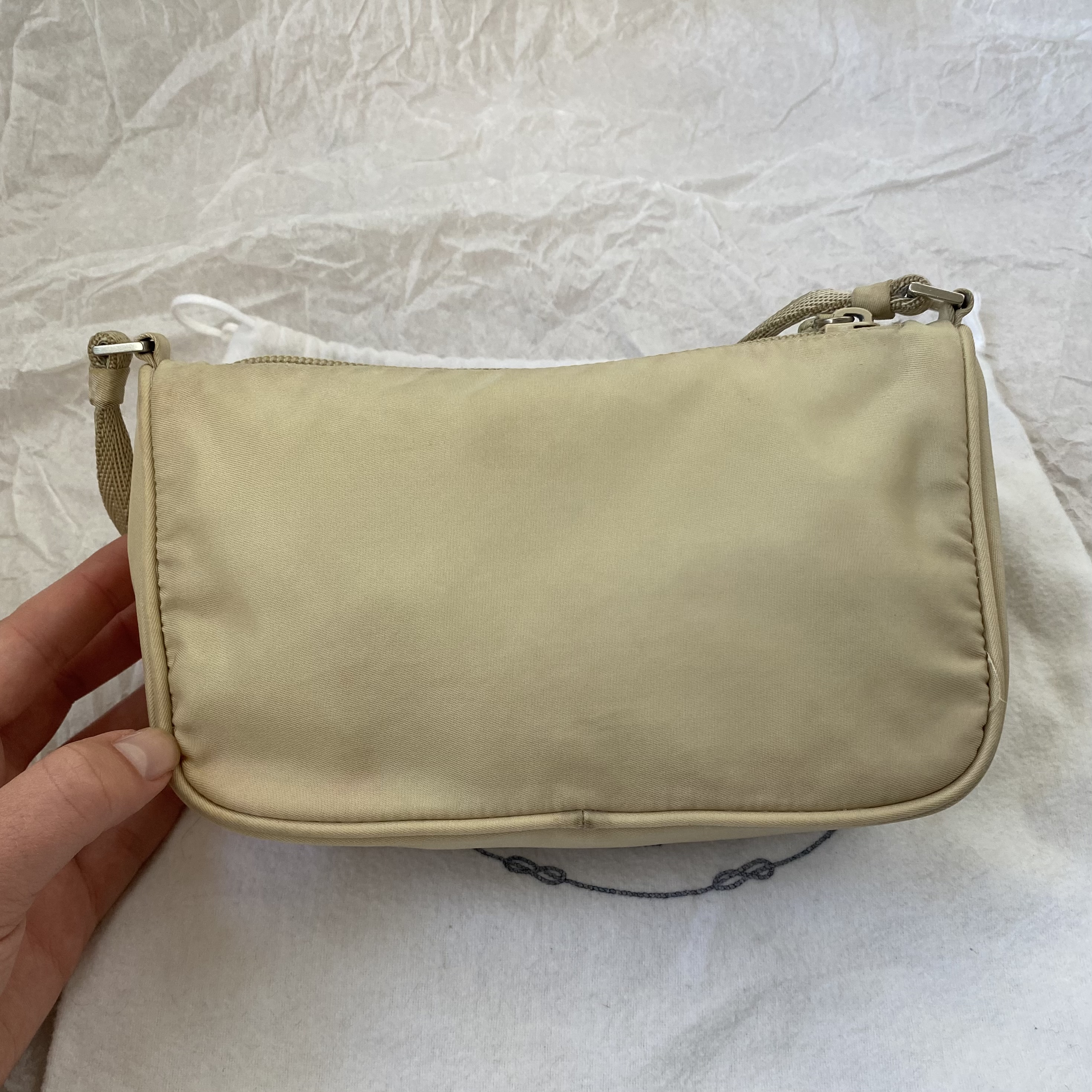 PRADA tessuto brown pochette - Vintage by Ebba AB