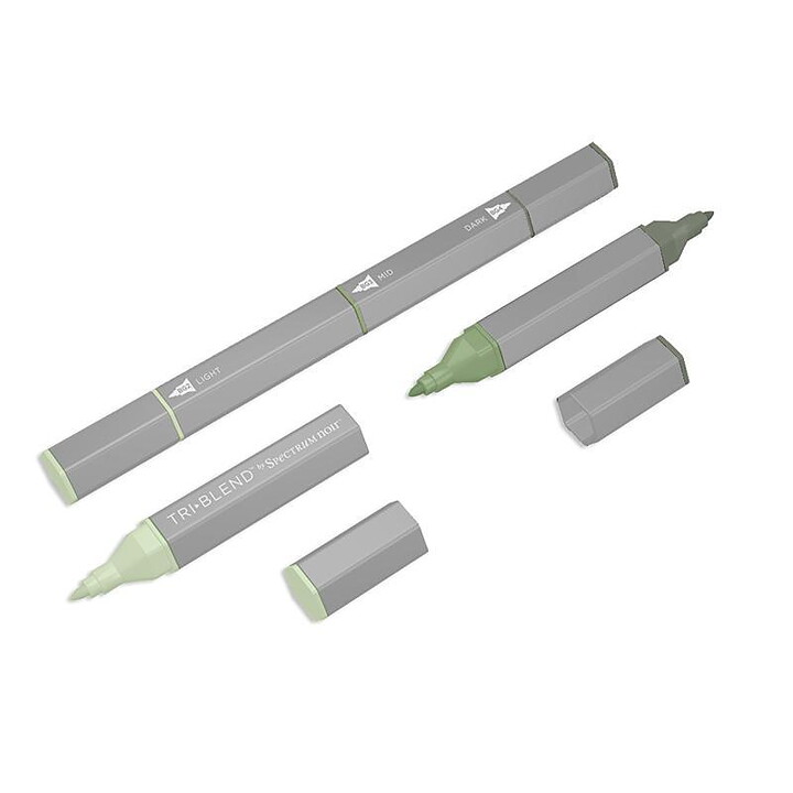 Spectrum Noir Triblend Alcohol Brush Marker - Dull Green Blend