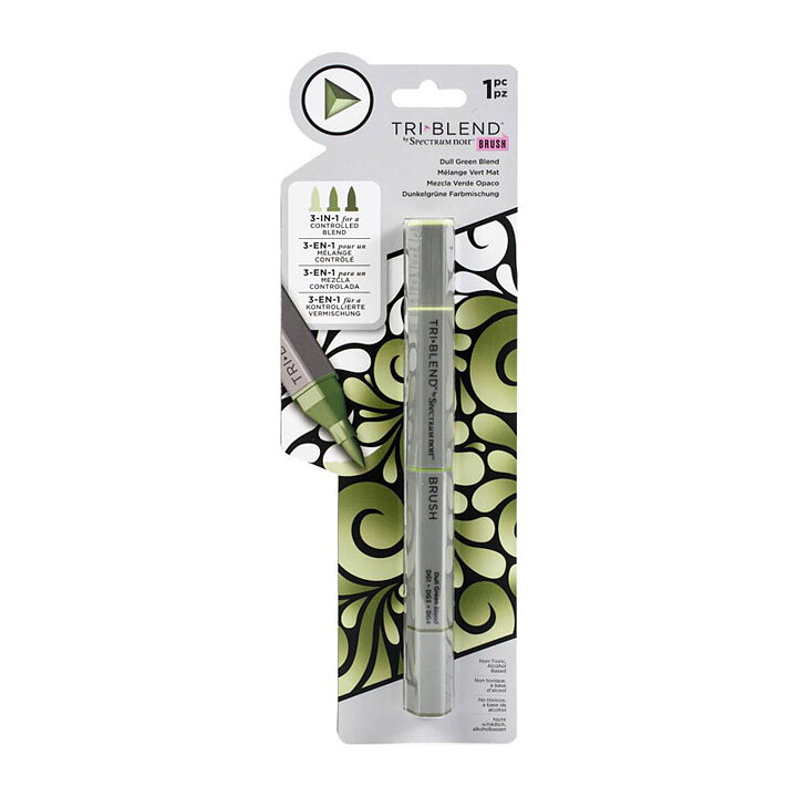 Spectrum Noir Triblend Alcohol Brush Marker - Dull Green Blend