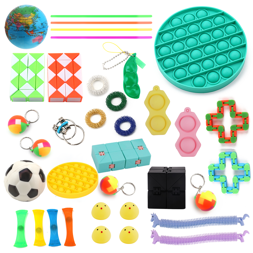 Fidget Toys - Leksakspaket för Vuxna och Barn - 36 delar Grön Pop Cirkel