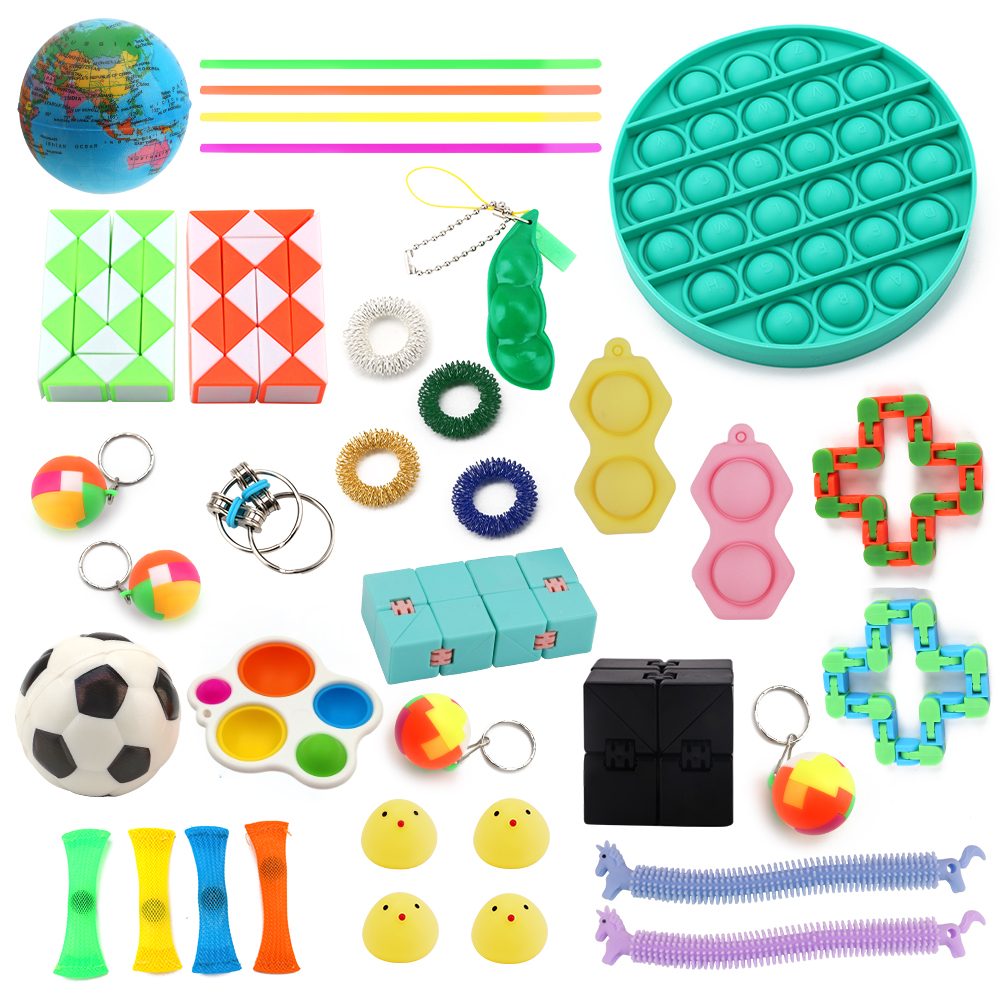 Fidget Toys - Leksakspaket för Vuxna och Barn - 36 delar Regnbåge Pop Cirkel