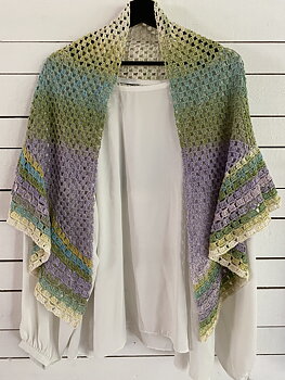 Sommarsjal i Zauberball Cotton - virk-kit
