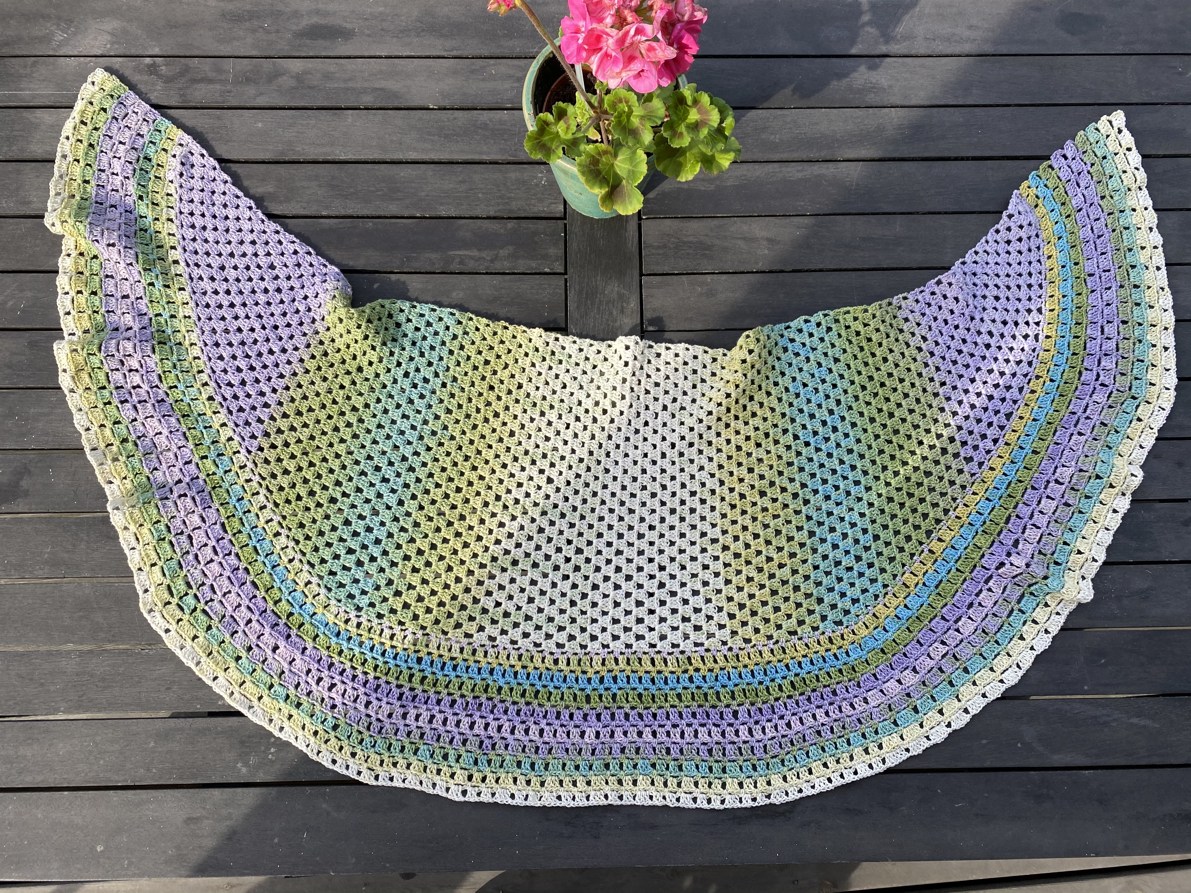 Sommarsjal i Zauberball Cotton - virk-kit - 3