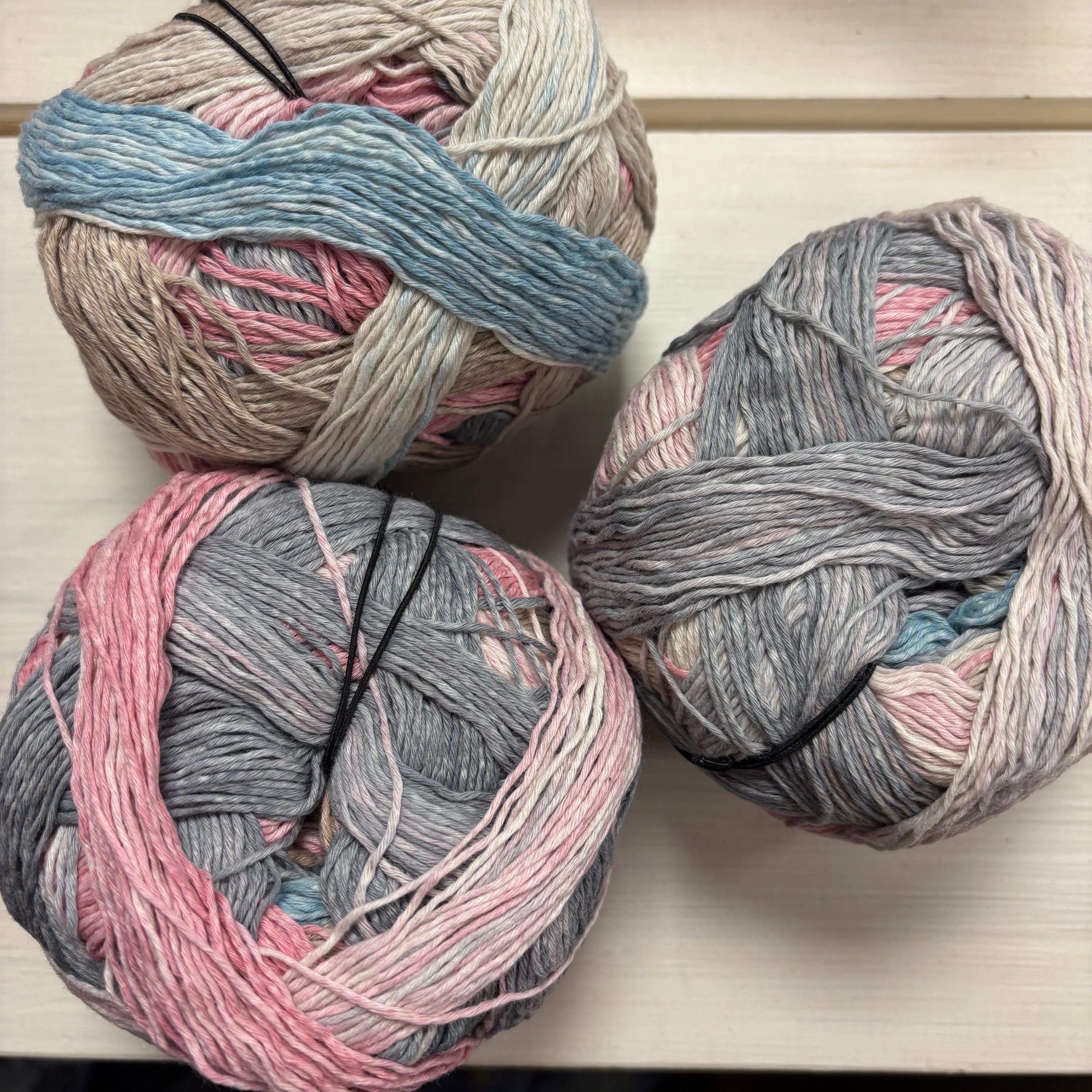 Sommarsjal i Zauberball Cotton - virk-kit - 12