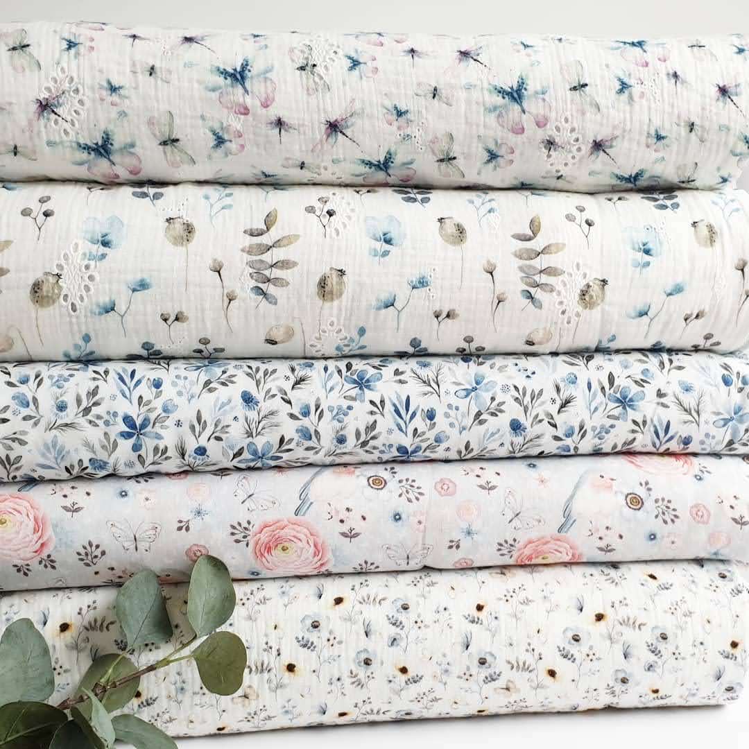 MUSLIN -  BIRDS & BUTTERFLY - 2