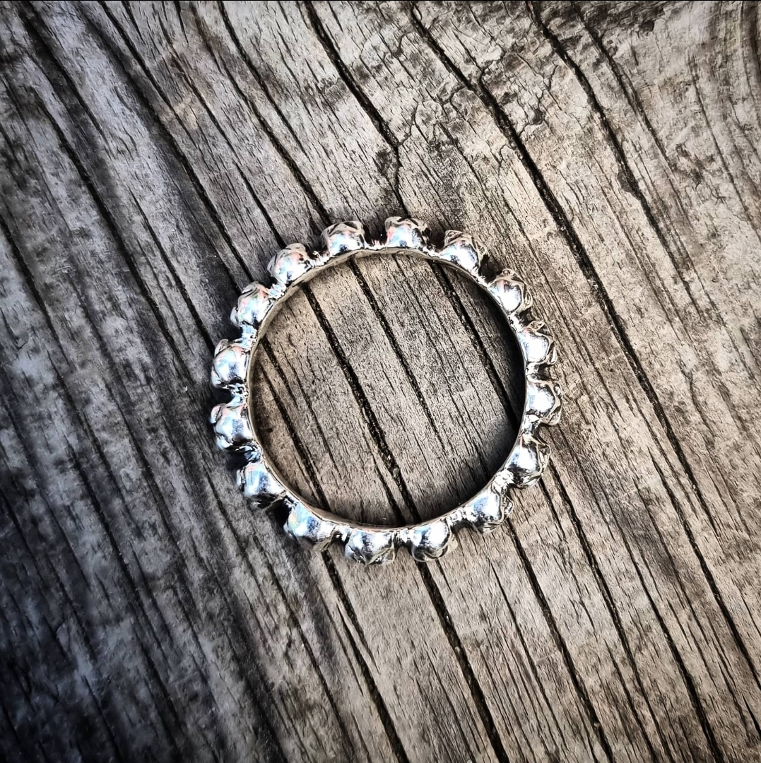 Ring 925 Silver - Ribbon Skulls - 2