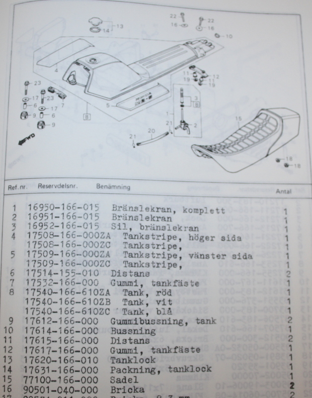 Kuminen pyöreä kaasusäiliö Honda MB50/80 17612-166-000 - 2